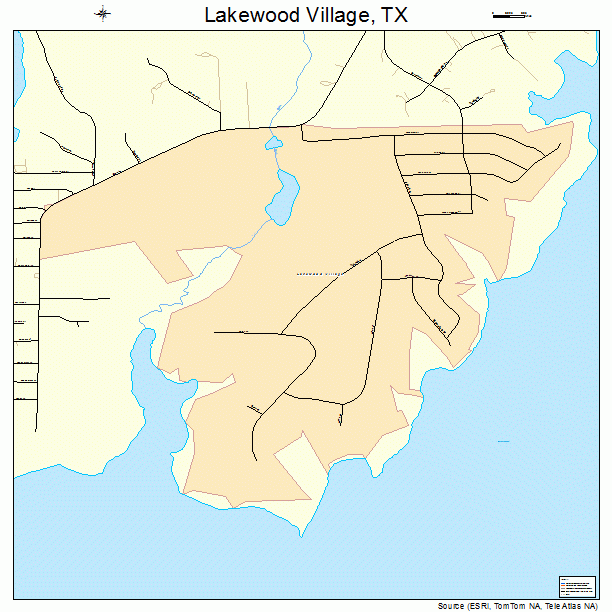 Lakewood Village, TX street map