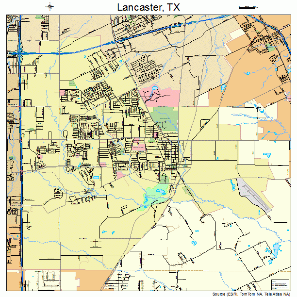 Lancaster, TX street map