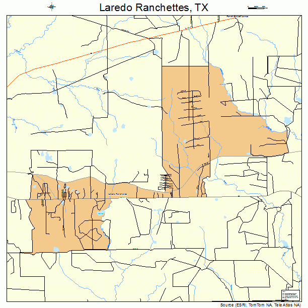 Laredo Ranchettes, TX street map