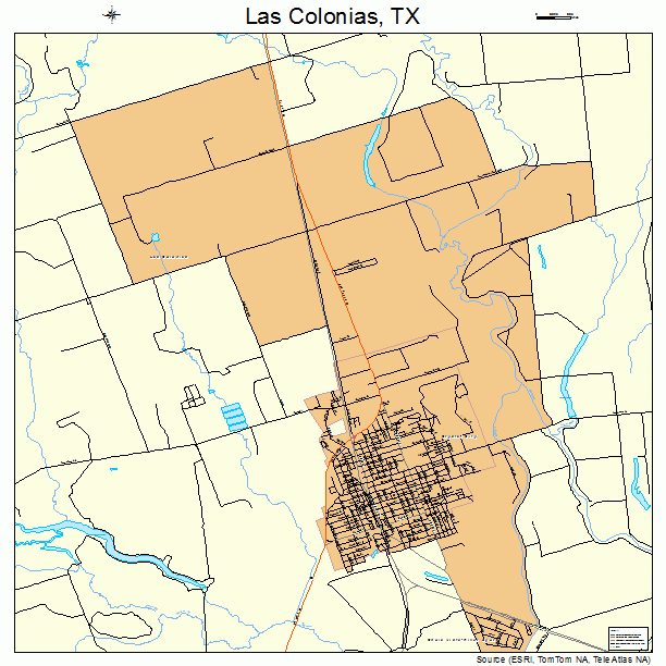 Las Colonias, TX street map