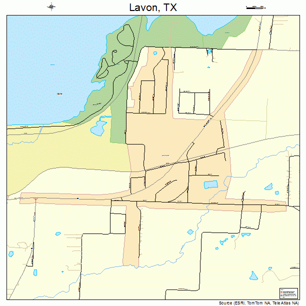 Lavon, TX street map