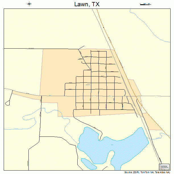 Lawn, TX street map