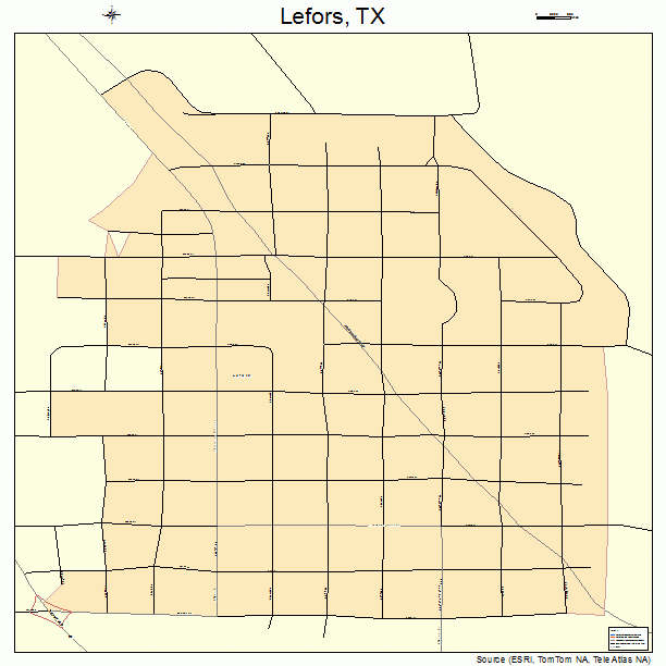 Lefors, TX street map