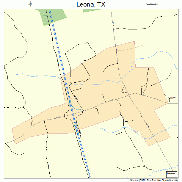 Leona, TX street map