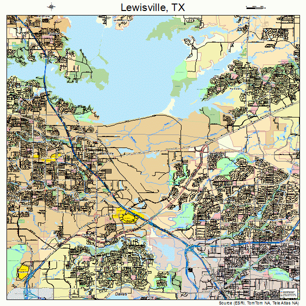 Lewisville, TX street map