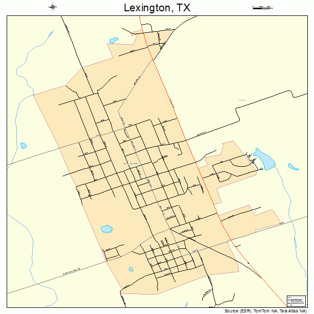 Lexington, TX street map