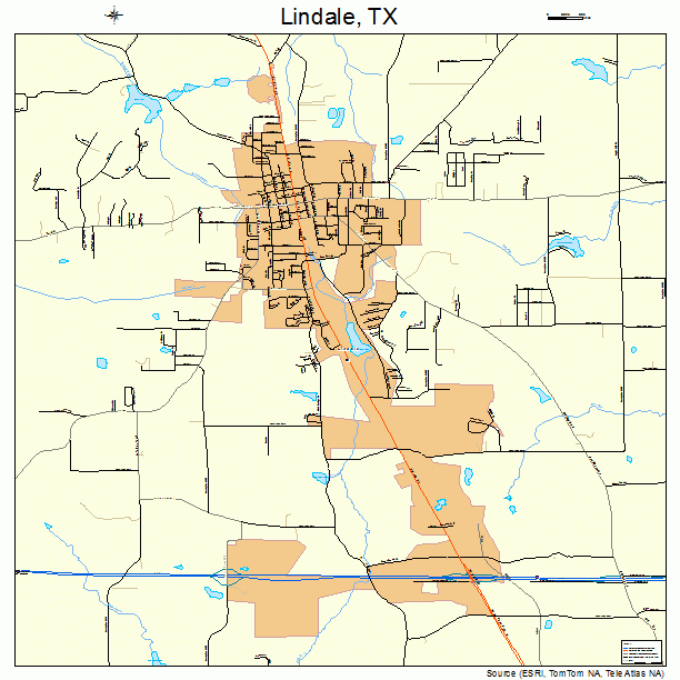 Lindale, TX street map