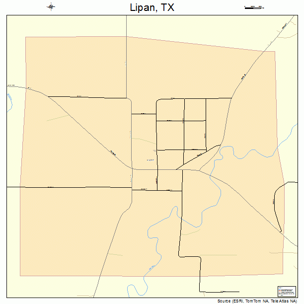 Lipan, TX street map