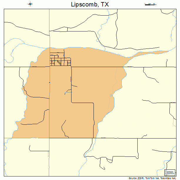 Lipscomb, TX street map