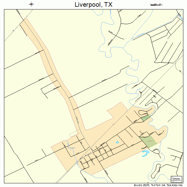 Liverpool, TX street map