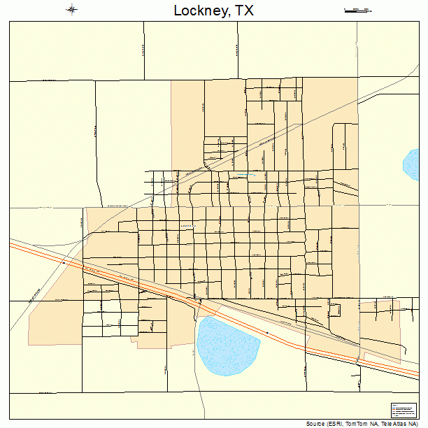Lockney, TX street map