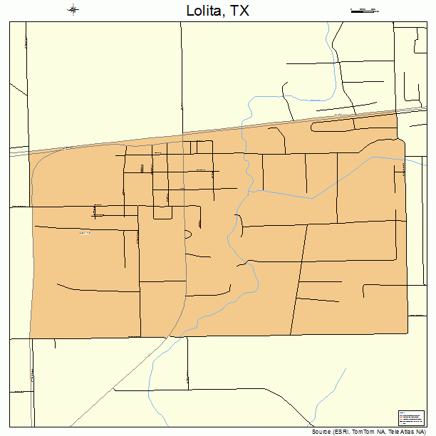 Lolita, TX street map