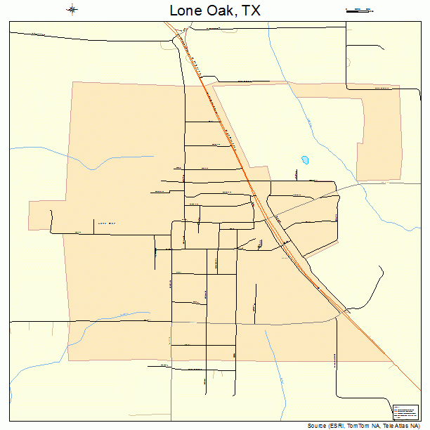 Lone Oak, TX street map