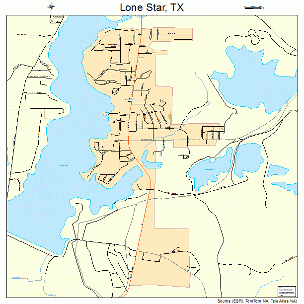 Lone Star, TX street map