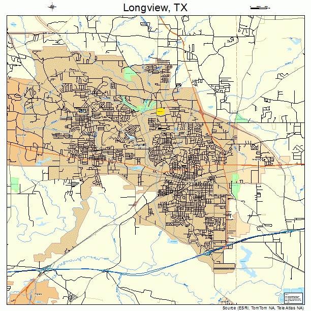 Longview, TX street map