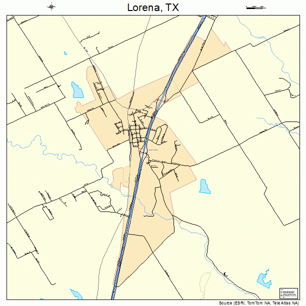 Lorena, TX street map