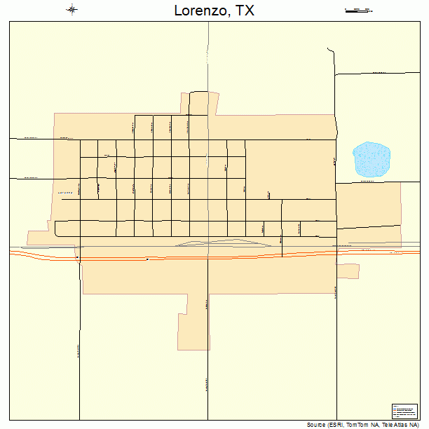 Lorenzo, TX street map