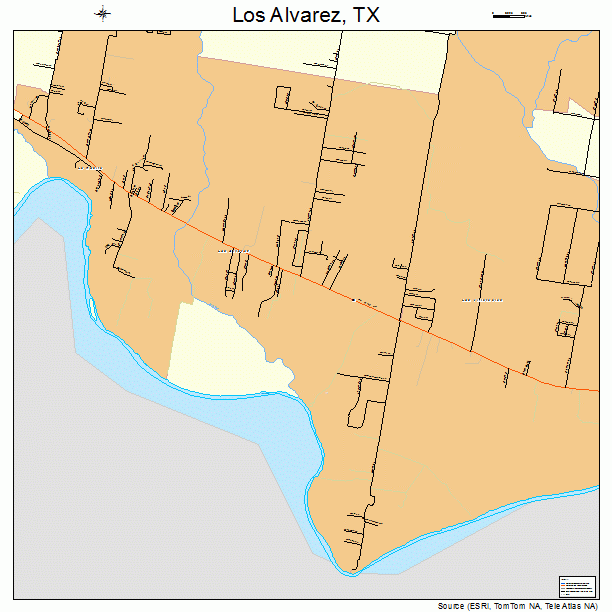 Los Alvarez, TX street map