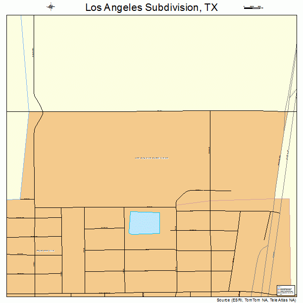Los Angeles Subdivision, TX street map