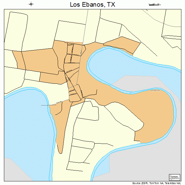 Los Ebanos, TX street map