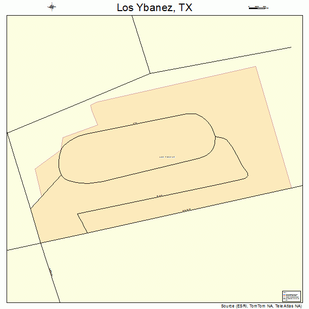 Los Ybanez, TX street map