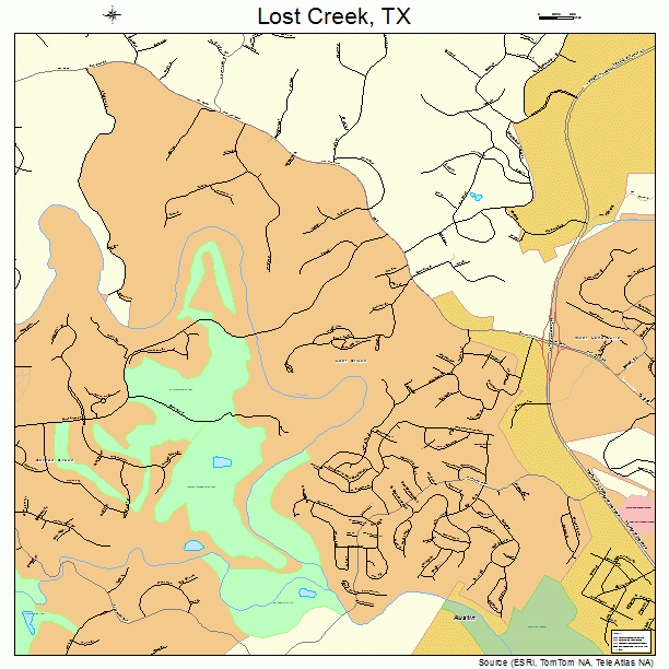 Lost Creek, TX street map