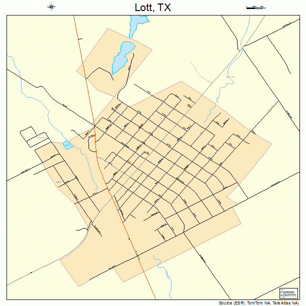 Lott, TX street map