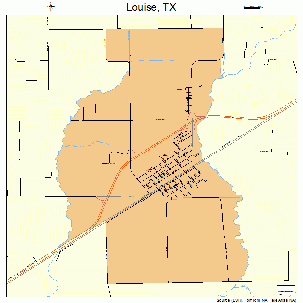 Louise, TX street map