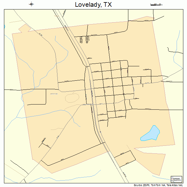 Lovelady, TX street map