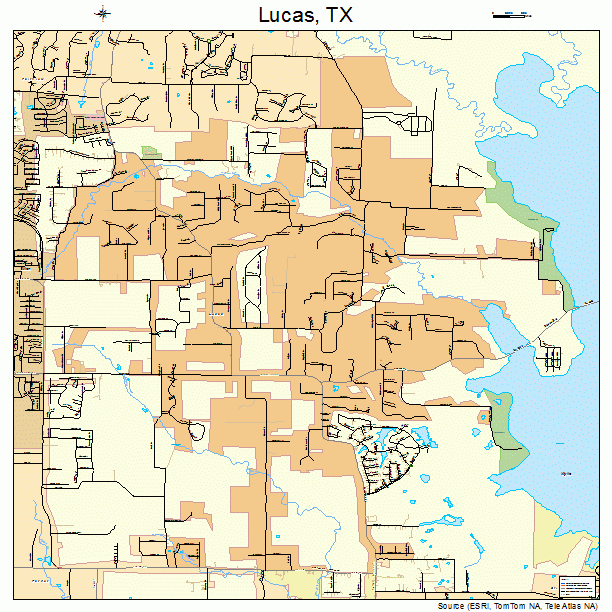 Lucas, TX street map