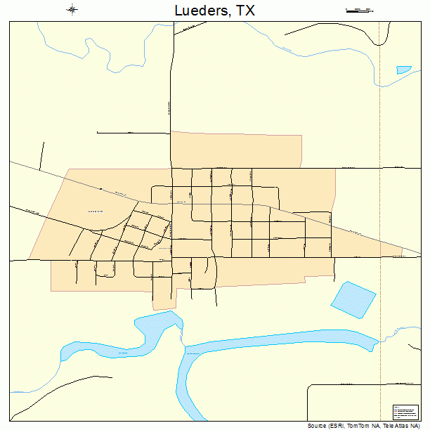 Lueders, TX street map
