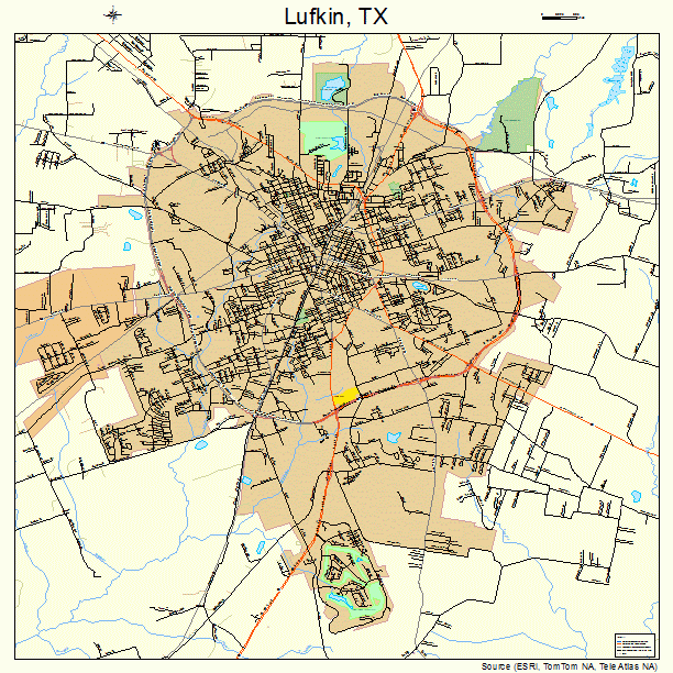 Lufkin, TX street map