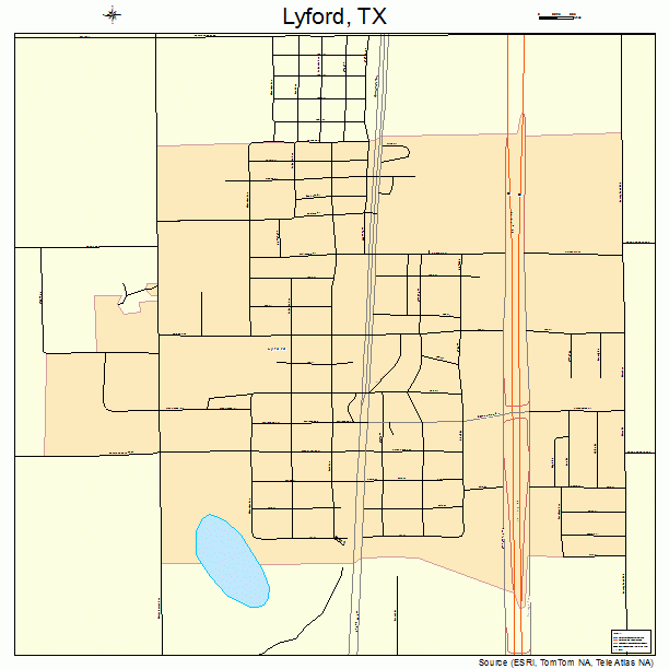 Lyford, TX street map