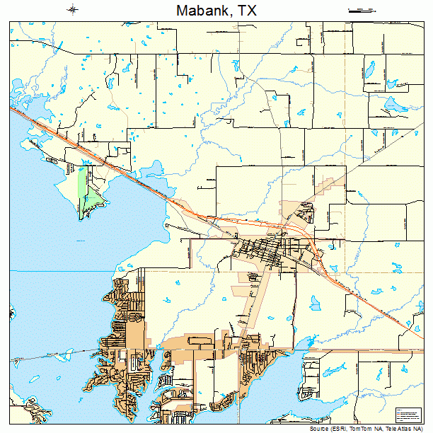 Mabank, TX street map