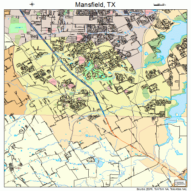 Mansfield, TX street map