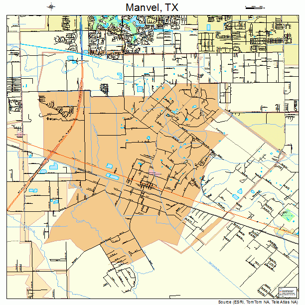 Manvel, TX street map