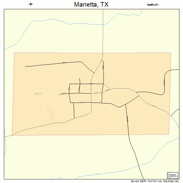 Marietta, TX street map