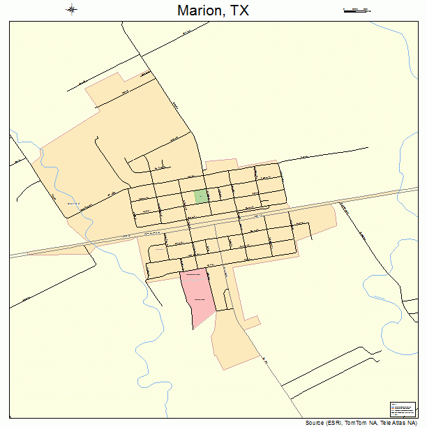 Marion, TX street map