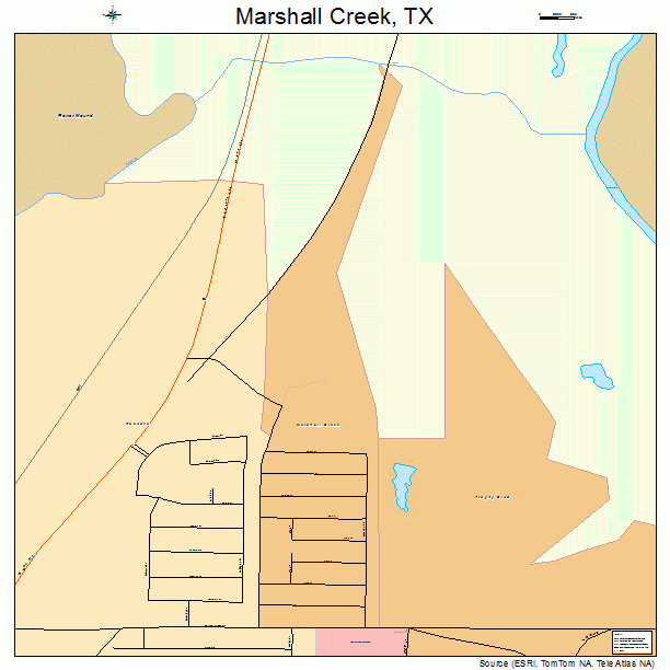 Marshall Creek, TX street map