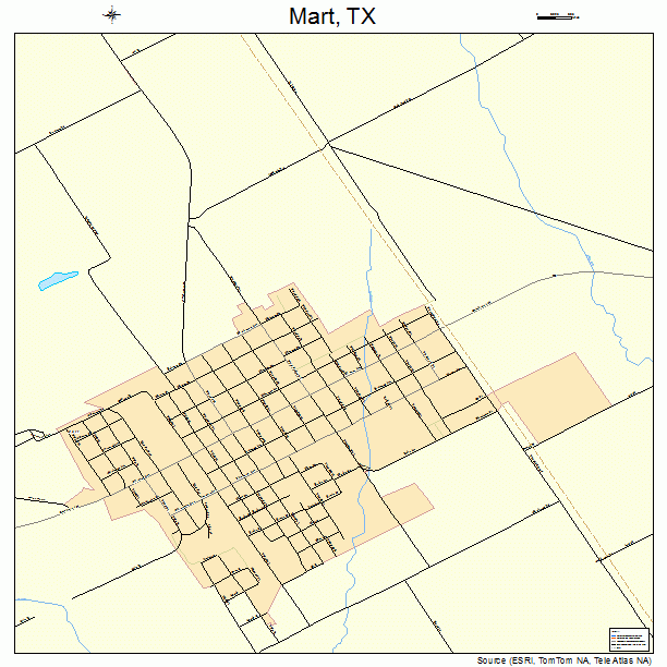 Mart, TX street map