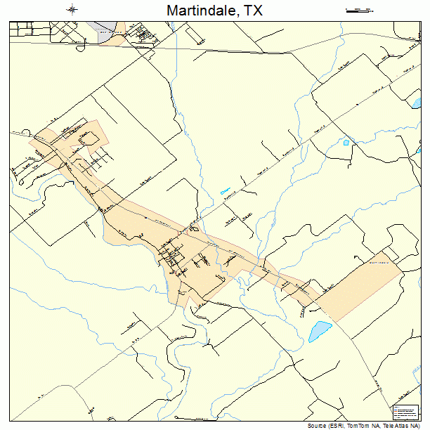 Martindale, TX street map