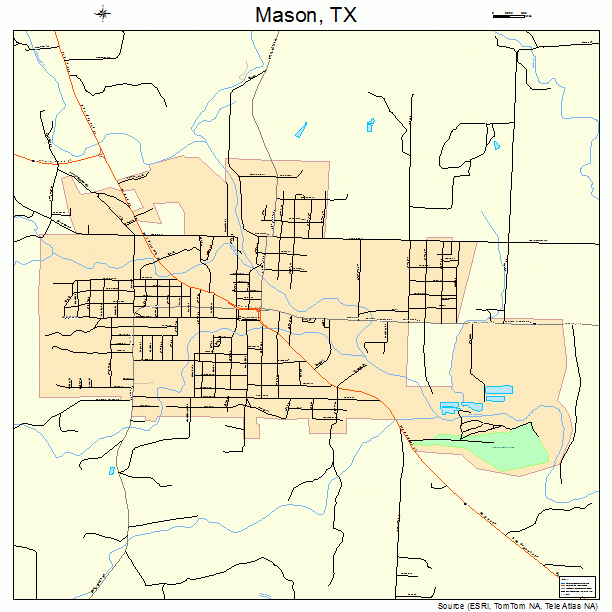 Mason, TX street map