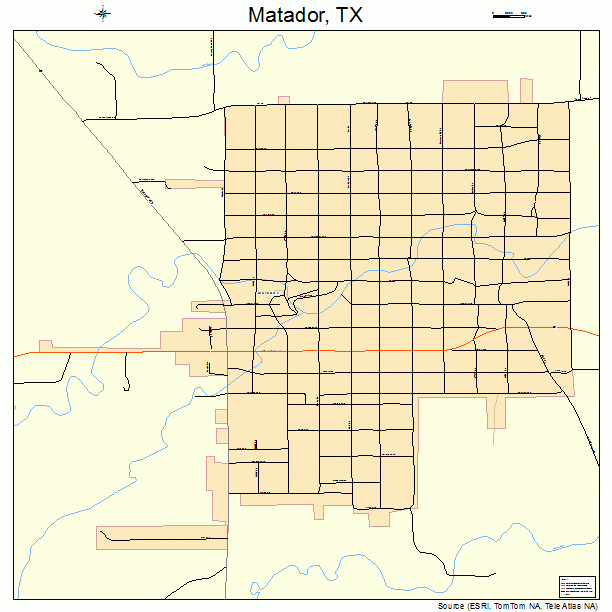 Matador, TX street map