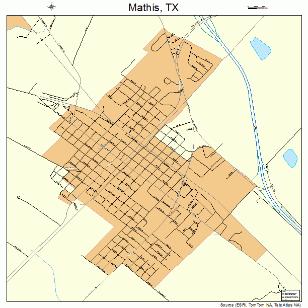 Mathis, TX street map