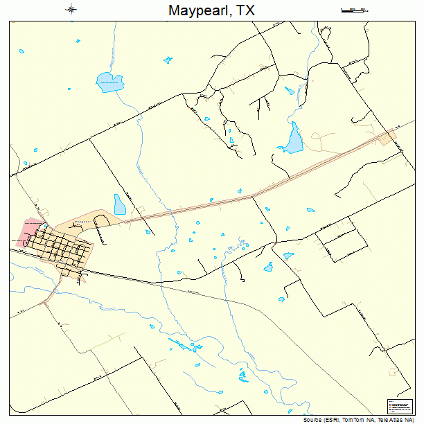 Maypearl, TX street map