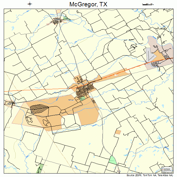 McGregor, TX street map