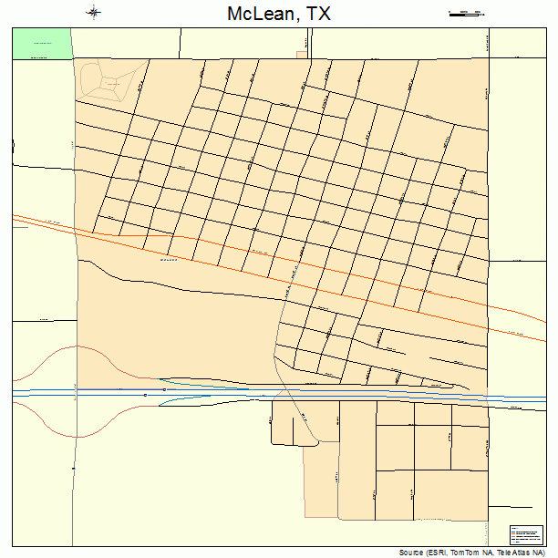 McLean, TX street map