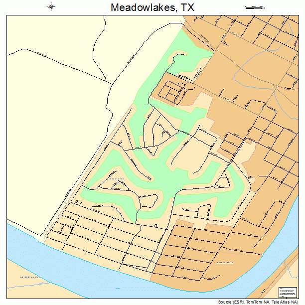 Meadowlakes, TX street map