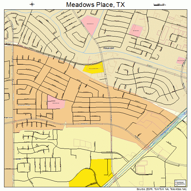 Meadows Place, TX street map