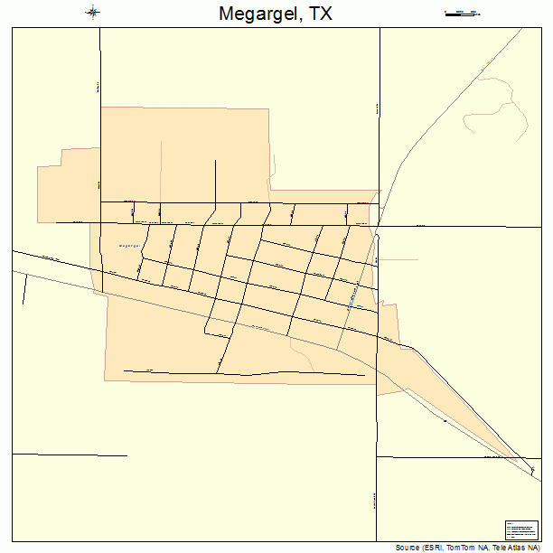 Megargel, TX street map